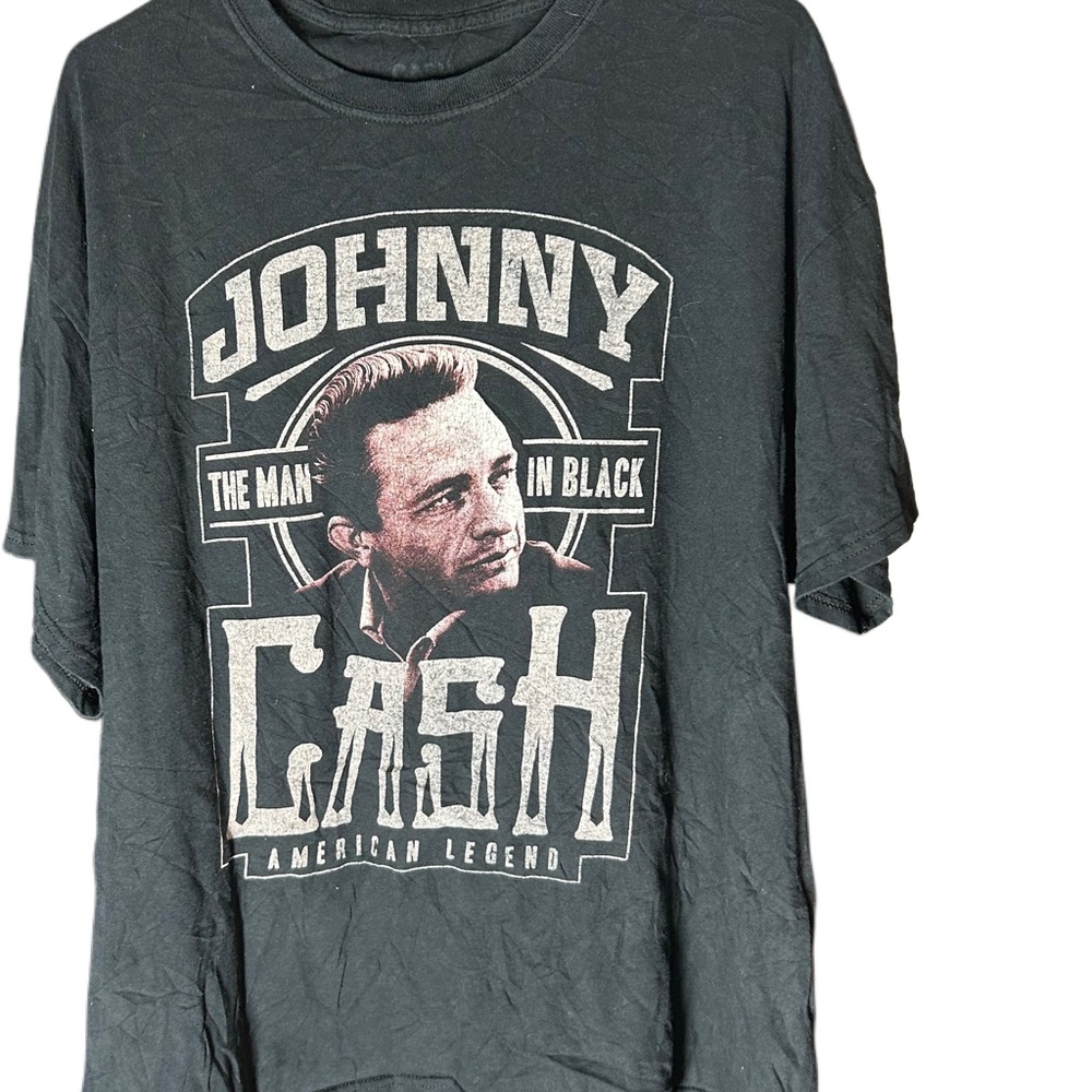 Johnny Cash Black Graphic T-Shirt